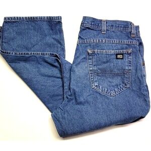 Vintage Key Imperial Relaxed Workwear Blue Denim Jeans Men's 34x30